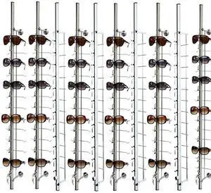 10 Pcs/Set Eyeglass Dispaly Rod Sunglasses Rack Organizer Aluminium Glasses Display Stand Holder with Lock for Optical Shop Glasses Mall (10 Pcs 48 14 Frames with Lock) 10 Pcs/Set Eyeglass Dispaly Rod Sunglasses Rack Organizer Aluminium Glasses Display Stand Holder with Lock for Optical Shop Glasses Mall (10 Pcs 48 14 Frames with Lock)