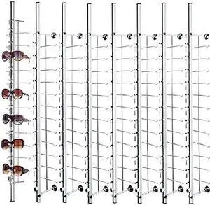 8 Pcs/Set Eyeglass Dispaly Rod Sunglasses Rack Organizer Aluminium Glasses Display Stand Holder with Lock for Optical Shop Glasses Mall (8Pcs 43.3 12 Frames with Lock) 8 Pcs/Set Eyeglass Dispaly Rod Sunglasses Rack Organizer Aluminium Glasses Display Stand Holder with Lock for Optical Shop Glasses Mall (8Pcs 43.3 12 Frames with Lock)