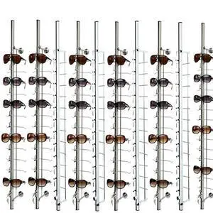 Eyeglasses Display Rods, 10pcs/set Wall Mounted Sunglasses Storage Organizer, 14-Frame Lockable Eyewear Collection Glasses Display Rack Frame Eyeglasses Holder Stand for Optical Shop Glasses Mall Eyeglasses Display Rods, 10pcs/set Wall Mounted Sunglasses Storage Organizer, 14-Frame Lockable Eyewear Collection Glasses Display Rack Frame Eyeglasses Holder Stand for Optical Shop Glasses Mall