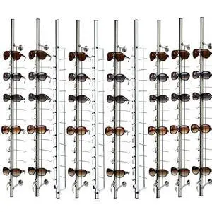 Eyeglasses Display Rods, 10pcs/set Wall Mounted Sunglasses Storage Organizer, 12-Frame Lockable Eyewear Collection Glasses Display Rack Frame Eyeglasses Holder Stand for Optical Shop Glasses Mall Eyeglasses Display Rods, 10pcs/set Wall Mounted Sunglasses Storage Organizer, 12-Frame Lockable Eyewear Collection Glasses Display Rack Frame Eyeglasses Holder Stand for Optical Shop Glasses Mall