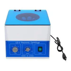 110V Electric Benchtop Centrifuge, LD-3 Electric Desktop Centrifuge Adjustable Speed Large Capacity Desktop Medical Laboratory with w/Timer Control Centrifugadora De Plasma for Lab Medical Practice 110V Electric Benchtop Centrifuge, LD-3 Electric Desktop Centrifuge Adjustable Speed Large Capacity Desktop Medical Laboratory with w/Timer Control Centrifugadora De Plasma for Lab Medical Practice