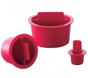CP1.17/1.28RD1 Center Pull Tapered Plug - OD 1.179-1.286"(29.9-32.7mm), Flange OD 1.440"(36.6mm), Len 0.750"(19.1mm) - Red LDPE (qty1500) CP1.17/1.28RD1 Center Pull Tapered Plug - OD 1.179-1.286"(29.9-32.7mm), Flange OD 1.440"(36.6mm), Len 0.750"(19.1mm) - Red LDPE (qty1500)
