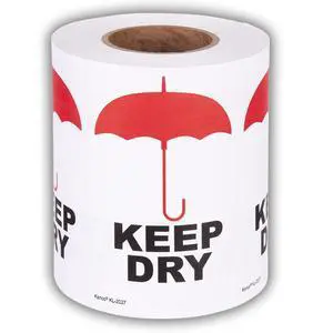 3" X 5" Keep Dry Safe Handling Warning Stickers for Shipping and Packing - 500 Permanent Adhesive Labels Per Roll (10 Pack) 3" X 5" Keep Dry Safe Handling Warning Stickers for Shipping and Packing - 500 Permanent Adhesive Labels Per Roll (10 Pack)