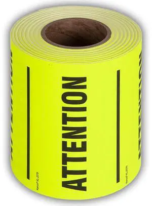 3" X 5" Attention Fluorescent Shipping Label Stickers for Shipping and Packing -500 Adhesive Labels Per Roll (10 Pack) 3" X 5" Attention Fluorescent Shipping Label Stickers for Shipping and Packing -500 Adhesive Labels Per Roll (10 Pack)