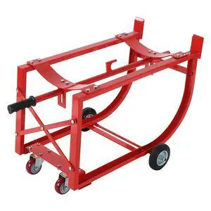 Drum Cradle 55 Gallon 600lbs Capacity Oil Drum Rack with Retractable Drawbar and Wheels Steel Drum Handling Cradle,Easy Loading and Unloading for Transporting Various Kinds of Round Drums Drum Cradle 55 Gallon 600lbs Capacity Oil Drum Rack with Retractable Drawbar and Wheels Steel Drum Handling Cradle,Easy Loading and Unloading for Transporting Various Kinds of Round Drums