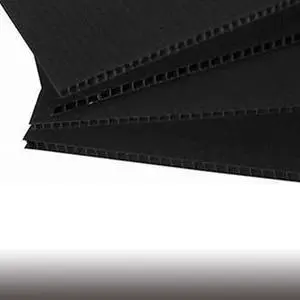 (25 Pack) Black Corrugated Plastic Sheet 24" X 36" Horizontal (25 Pack) Black Corrugated Plastic Sheet 24" X 36" Horizontal