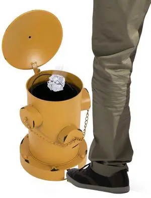 Retro Pedal Trash Can, Metal Fire Hydrant Retro Creative Garbage Can, 11.8x15.35in Vintage Trash Can with Inner Bucket and Lid, Indoor Outdoor Waste Bin for Kitchen, Bedroom, Bathroom (Yellow) Retro Pedal Trash Can, Metal Fire Hydrant Retro Creative Garbage Can, 11.8x15.35in Vintage Trash Can with Inner Bucket and Lid, Indoor Outdoor Waste Bin for Kitchen, Bedroom, Bathroom (Yellow)