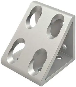 8020, 40-4338, 40 Series, 8 Hole Aluminum Inside Corner Gusset L Bracket for Extruded Aluminum Extrusion Heavy Duty Angle Bracket (Clear Anodize, 10) 8020, 40-4338, 40 Series, 8 Hole Aluminum Inside Corner Gusset L Bracket for Extruded Aluminum Extrusion Heavy Duty Angle Bracket (Clear Anodize, 10)
