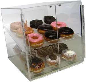 Self Serve Pastry or Donut Display Case 2 Trays for Deli Bakery Convenience Stores Display Bagel cakes and Keeps Fresh Self Serve Pastry or Donut Display Case 2 Trays for Deli Bakery Convenience Stores Display Bagel cakes and Keeps Fresh