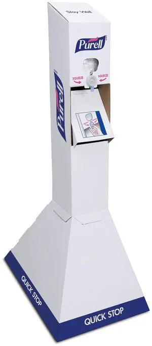 Quick Stop Hand Sanitizer Floor Stand Starter Kit, 2 NXT 1000 mL Sanitizer Refills + 1 White Stand - 2156-DS Quick Stop Hand Sanitizer Floor Stand Starter Kit, 2 NXT 1000 mL Sanitizer Refills + 1 White Stand - 2156-DS