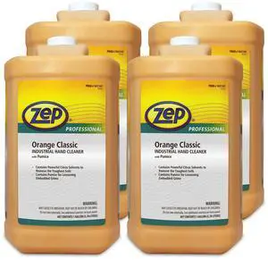Zep Orange Classic Industrial Hand Cleaner with Pumice - 1 Gal (Case of 4) - 1046475 - Powerful Formula, Pumice Loosens Embedded Grime, Skin-Conditioning Mosisturizers Prevent Dry Hands Zep Orange Classic Industrial Hand Cleaner with Pumice - 1 Gal (Case of 4) - 1046475 - Powerful Formula, Pumice Loosens Embedded Grime, Skin-Conditioning Mosisturizers Prevent Dry Hands
