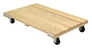 HDOS-2436-9 Solid Deck Hardwood Dolly with Hard Rubber Casters, 900 lbs Capacity, 36" Length x 24" Width x 5-1/2" Height HDOS-2436-9 Solid Deck Hardwood Dolly with Hard Rubber Casters, 900 lbs Capacity, 36" Length x 24" Width x 5-1/2" Height