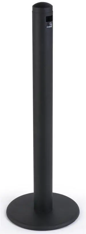 Cigarette Receptacle, Iron Base, Stainless Steel Post Black Finish (SMOKFLBK) Cigarette Receptacle, Iron Base, Stainless Steel Post Black Finish (SMOKFLBK)