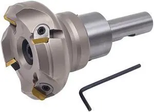 CME 2-1/2" 45° Indexable Face Mill w/ 3/4" Weldon Shank Arbor, SEAN42 Inserts Included, 4 Flutes CME 2-1/2" 45° Indexable Face Mill w/ 3/4" Weldon Shank Arbor, SEAN42 Inserts Included, 4 Flutes