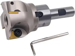 CME 2-1/2" 90° Indexable Face Mill w/ 3/4" Weldon Shank Arbor, TPG322 Inserts Included, 4 Flutes CME 2-1/2" 90° Indexable Face Mill w/ 3/4" Weldon Shank Arbor, TPG322 Inserts Included, 4 Flutes