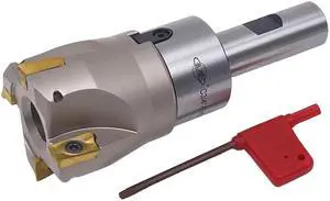 CME 2" 90° Indexable Face Mill w/ 3/4" Weldon Shank Arbor, APKT1604 Inserts Included, 4 Flutes CME 2" 90° Indexable Face Mill w/ 3/4" Weldon Shank Arbor, APKT1604 Inserts Included, 4 Flutes
