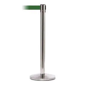 CCW Series RBB-100- Set of 2 Stanchion Retractable Belt Barriers- Easy to Assemble, No Tools Required (10 Foot Belt, Green Belt with Polished Stainless Steel Post) CCW Series RBB-100- Set of 2 Stanchion Retractable Belt Barriers- Easy to Assemble, No Tools Required (10 Foot Belt, Green Belt with Polished Stainless Steel Post)