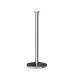 Cline Post and Rope Stanchion, Sloped Base, (Polished Stainless Steel Post, Flat Top) Cline Post and Rope Stanchion, Sloped Base, (Polished Stainless Steel Post, Flat Top)
