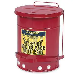 09300 Red Galvanized Steel Oily Waste Safety Can - 10 Gallon Capacity 09300 Red Galvanized Steel Oily Waste Safety Can - 10 Gallon Capacity