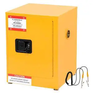 22H x 17W x 17D Flammable Cabinet Galvanized Steel Safety Cabinet, Explosion Proof Fireproof Hazardous Gas Can Storage Cabinet for Commercial Industrial and Home Use, Yellow 22H x 17W x 17D Flammable Cabinet Galvanized Steel Safety Cabinet, Explosion Proof Fireproof Hazardous Gas Can Storage Cabinet for Commercial Industrial and Home Use, Yellow