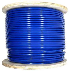 1/8" Coated to 3/16" Diameter, 7x7 Construction, Blue Vinyl Coated Cable (500 ft Reel) 1/8" Coated to 3/16" Diameter, 7x7 Construction, Blue Vinyl Coated Cable (500 ft Reel)