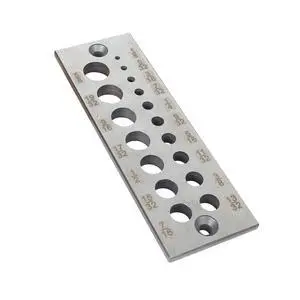 A2 Steel Dowel Plate, Steel Dowel Plate 17 Holes Dowel Maker Steel Plate with Holes from 1/8 Inch to 5/8 Inch for Woodworking, High Speed Steel Dowel Plate 17 Holes English System A2 Steel Dowel Plate, Steel Dowel Plate 17 Holes Dowel Maker Steel Plate with Holes from 1/8 Inch to 5/8 Inch for Woodworking, High Speed Steel Dowel Plate 17 Holes English System