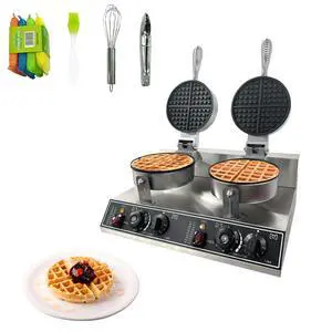 Double Head Commercial Waffle Maker, 2400W Stainless Steel Nonstick Waffle Iron with 122 to 572 Temp Range & Time Control, Perfect for Home Cafe Restaurant Snack Bar Bakeries Double Head Commercial Waffle Maker, 2400W Stainless Steel Nonstick Waffle Iron with 122 to 572 Temp Range & Time Control, Perfect for Home Cafe Restaurant Snack Bar Bakeries