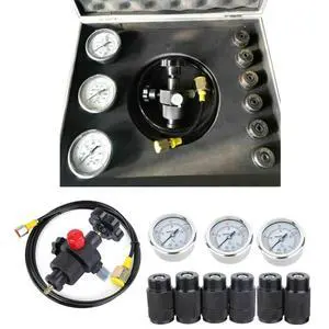 Hydraulic Nitrogen Accumulator Gas Charging System Pressure Test Kit 400bar 6000PSI Inflatable Tool Fill Gas Valve Hose Assembly Set with Case Hydraulic Nitrogen Accumulator Gas Charging System Pressure Test Kit 400bar 6000PSI Inflatable Tool Fill Gas Valve Hose Assembly Set with Case