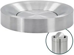 Swing Lid Commercial Stainless Steel Trash Can Open Top 50-Gallon Heavy-Duty Garbage Can, Modern, Round, Large Waste Receptacle for Indoor Use High-Traffic Areas - Brushed Silver Swing Lid Commercial Stainless Steel Trash Can Open Top 50-Gallon Heavy-Duty Garbage Can, Modern, Round, Large Waste Receptacle for Indoor Use High-Traffic Areas - Brushed Silver