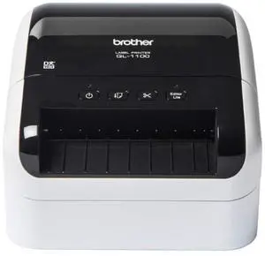 QL-1100 Label Maker, USB 2.0, Shipping & Barcode Label Printer, Desktop, Up to 4 inch Wide Labels, Includes 41 x Large Shipping Labels & 62mm Continuous Tape Roll, UK Plug QL-1100 Label Maker, USB 2.0, Shipping & Barcode Label Printer, Desktop, Up to 4 inch Wide Labels, Includes 41 x Large Shipping Labels & 62mm Continuous Tape Roll, UK Plug