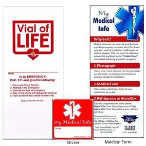 StoreSMART - Vial of Life PRO Medical Info Pocket - Magnetic Back - 50-Pack - for Refrigerator, Locker, Filing cabinets - LP4X9SW-50 StoreSMART - Vial of Life PRO Medical Info Pocket - Magnetic Back - 50-Pack - for Refrigerator, Locker, Filing cabinets - LP4X9SW-50