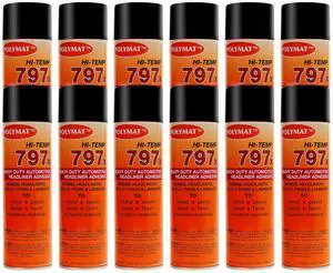 QTY12 797 Hi-Temp RV/Camper Spray Adhesive Glue Heat and Water Resistant QTY12 797 Hi-Temp RV/Camper Spray Adhesive Glue Heat and Water Resistant