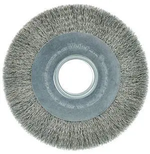 03590 8" Wide Face Crimped Wire Wheel,.0118" Stainless Steel Fill, 2" Arbor Hole, Made in The USA 03590 8" Wide Face Crimped Wire Wheel,.0118" Stainless Steel Fill, 2" Arbor Hole, Made in The USA