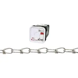 Chain & Fittings Low Carbon Steel Zinc Plated Inco Double Loop Chain in Square Pail for Industrial Equipment and Scientific Purposes, Silver Chain & Fittings Low Carbon Steel Zinc Plated Inco Double Loop Chain in Square Pail for Industrial Equipment and Scientific Purposes, Silver