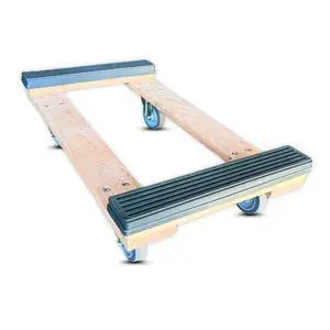 WindyCity Hauler Dolly 18" x 32" Heavy-Duty Chicago Style Oak Dolly with 4 Thermo Rubber Wheels, 1000 lbs Capacity, Gray Non-Marking End Caps - Made in USA WindyCity Hauler Dolly 18" x 32" Heavy-Duty Chicago Style Oak Dolly with 4 Thermo Rubber Wheels, 1000 lbs Capacity, Gray Non-Marking End Caps - Made in USA