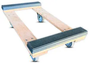 WindyCity Hauler Dolly 18" x 32" Heavy-Duty Chicago Style Oak Dolly with 5 Thermo Rubber Wheels, 1000 lbs Capacity, Gray Non-Marking End Caps - Made in USA WindyCity Hauler Dolly 18" x 32" Heavy-Duty Chicago Style Oak Dolly with 5 Thermo Rubber Wheels, 1000 lbs Capacity, Gray Non-Marking End Caps - Made in USA
