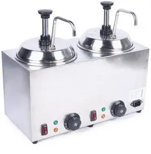 Nacho Cheese Dispenser Warmer, 2X 2.1Qt Dual Hot Fudge Warmer Dispenser 1600W Commercial Electric Cheese Sauce Pump Dispenser 86-230 Temp Adjustable for Hot Fudge, Cheese, Caramel Nacho Cheese Dispenser Warmer, 2X 2.1Qt Dual Hot Fudge Warmer Dispenser 1600W Commercial Electric Cheese Sauce Pump Dispenser 86-230 Temp Adjustable for Hot Fudge, Cheese, Caramel