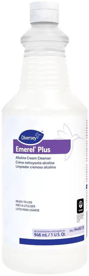 94496138 Emerel Plus Alkaline Crème Cleanser, Multi Surface Cream Cleaner, Ready-to-Use, Fragrance Free, 32-Ounce 94496138 Emerel Plus Alkaline Crème Cleanser, Multi Surface Cream Cleaner, Ready-to-Use, Fragrance Free, 32-Ounce