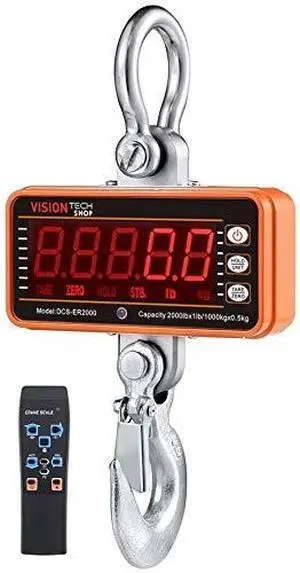 Digital Crane Scale, DCS-ER 2000lb 1000kg Heavy Duty Compact Hanging Scale LED Display for Farm Factory Digital Crane Scale, DCS-ER 2000lb 1000kg Heavy Duty Compact Hanging Scale LED Display for Farm Factory