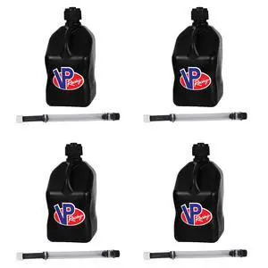 3582-CA, 5.5-Gallon Square Motorsport Jug Black (4 Pack) w/ 14" Deluxe Hose (4 Pack) Close-Trimmed Cap and Neck for Tight Seal 3582-CA, 5.5-Gallon Square Motorsport Jug Black (4 Pack) w/ 14" Deluxe Hose (4 Pack) Close-Trimmed Cap and Neck for Tight Seal