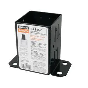 FPBB44 E-Z Base Black Powder-Coated Post Base for 4x4 (Pack of 10) FPBB44 E-Z Base Black Powder-Coated Post Base for 4x4 (Pack of 10)