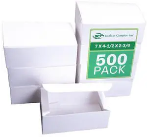 2717 Paperboard White Snack Carry-Out Box, Tuck Top, 7" Length x 4-1/2" Width x 2-3/4" Height (Case of 500) 2717 Paperboard White Snack Carry-Out Box, Tuck Top, 7" Length x 4-1/2" Width x 2-3/4" Height (Case of 500)