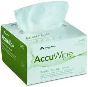 Georgia Pacific Professional 29712 AccuWipe Recycled One-Ply Delicate Task Wipers, 4 1/2 x 8 1/4, White, 280 per Box (Case of 60 Boxes) Georgia Pacific Professional 29712 AccuWipe Recycled One-Ply Delicate Task Wipers, 4 1/2 x 8 1/4, White, 280 per Box (Case of 60 Boxes)