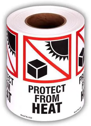 3" X 5" Protect from Heat Safe Handling Warning Stickers for Shipping and Packing - 500 Adhesive Labels Per Roll (10 Pack) 3" X 5" Protect from Heat Safe Handling Warning Stickers for Shipping and Packing - 500 Adhesive Labels Per Roll (10 Pack)