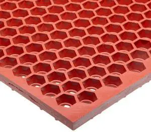 T15 Optimat® Honeycomb Design Drainage Mat, 3' X 4' Red T15 Optimat® Honeycomb Design Drainage Mat, 3' X 4' Red