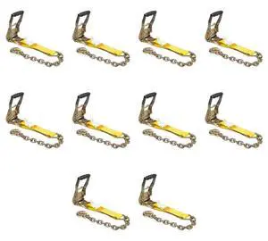 10 Pack 2â Replacement Ratchet with Chain Anchor for 2" Ratchet Tie-Down Strap â 3,333 lbs Working Load Limit, Steel Alloy Zinc Coated 10 Pack 2â Replacement Ratchet with Chain Anchor for 2" Ratchet Tie-Down Strap â 3,333 lbs Working Load Limit, Steel Alloy Zinc Coated
