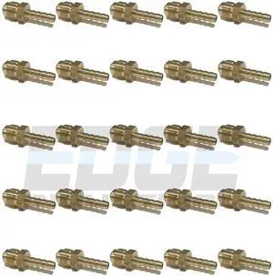 1/4" Hose ID to 3/8" 45° Male Flare Straight Brass Fitting Fuel/AIR/Water/Oil/Gas/WOG (Qty 25) 1/4" Hose ID to 3/8" 45° Male Flare Straight Brass Fitting Fuel/AIR/Water/Oil/Gas/WOG (Qty 25)