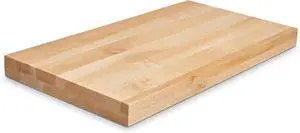 Solid Maple Butcher Block Countertop - 1.5 Thick Hardwood Work Surface for Kitchen, Workbench, Desk, Cart, or DIY Tabletop (24"L x 24"W) Solid Maple Butcher Block Countertop - 1.5 Thick Hardwood Work Surface for Kitchen, Workbench, Desk, Cart, or DIY Tabletop (24"L x 24"W)