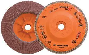 Walter 06B456 4-1/2x5/8-11 Enduro-Flex Spin-On Flap Discs with Eco-Trim Backing 60 Grit Type 27S, 10 Pack Walter 06B456 4-1/2x5/8-11 Enduro-Flex Spin-On Flap Discs with Eco-Trim Backing 60 Grit Type 27S, 10 Pack