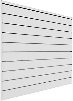 88103 Heavy Duty PVC Slatwall Garage Organizer, 4-Feet by 4-Feet Section, 10 Panels, White 88103 Heavy Duty PVC Slatwall Garage Organizer, 4-Feet by 4-Feet Section, 10 Panels, White